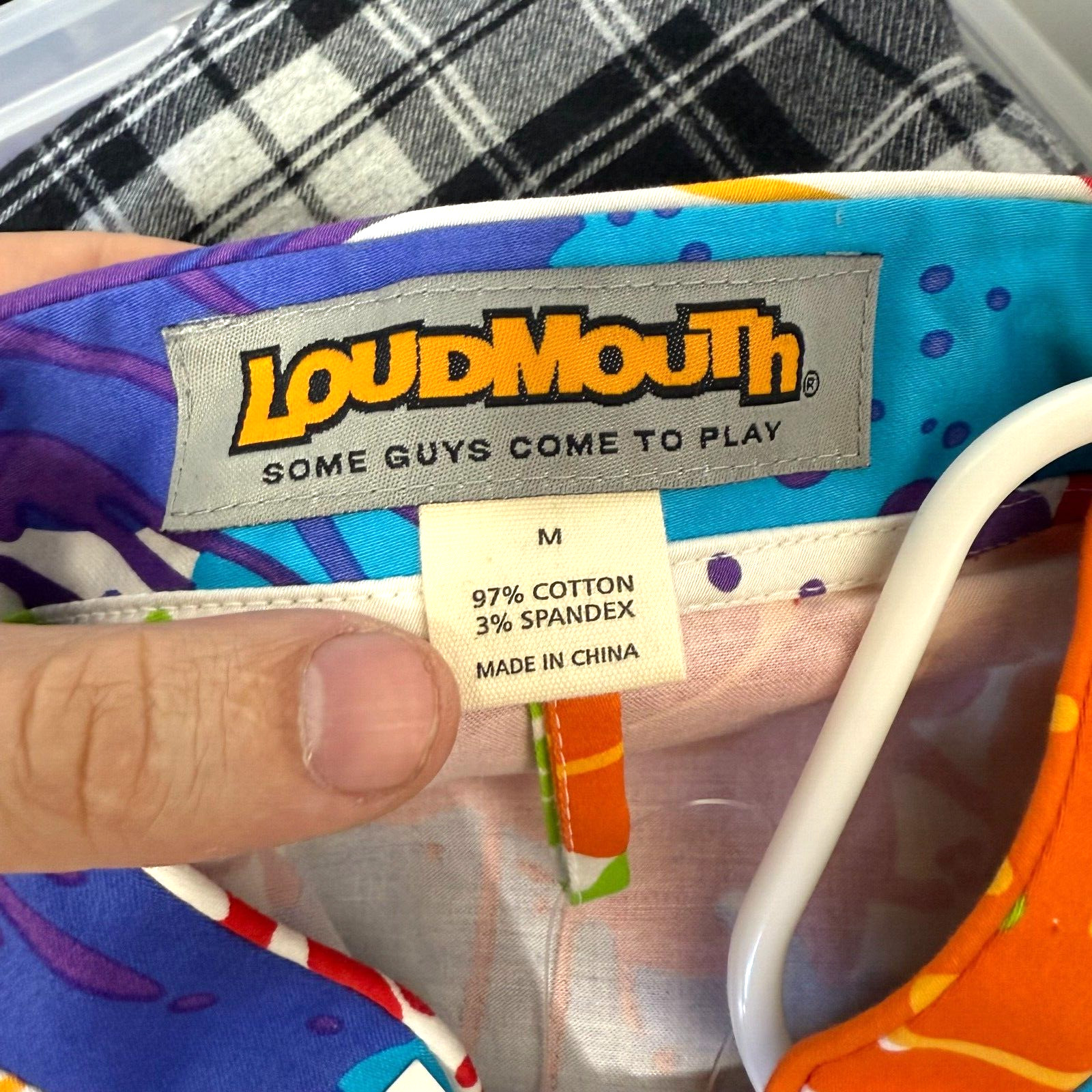 NWT Loudmouth Chef Coat Size Medium Splatter Pattern Button From Apron Jacket