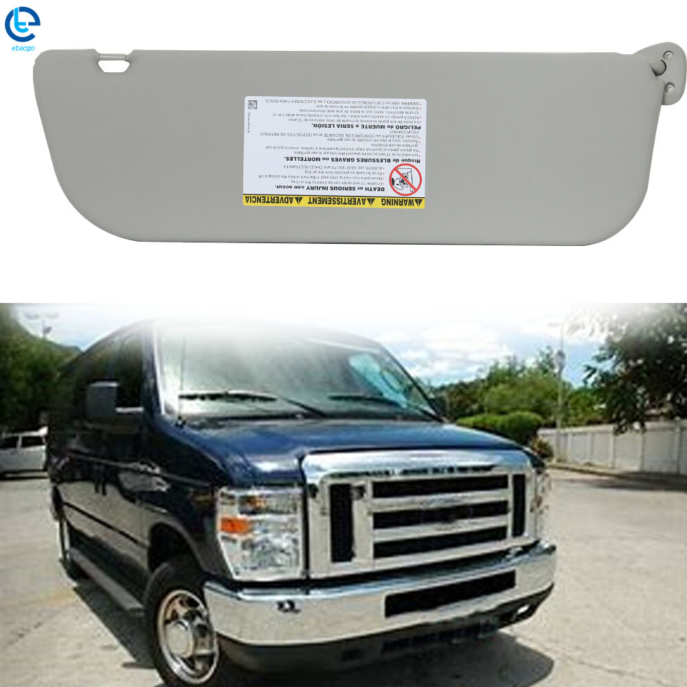 For 2009-2013 2014 Ford E150 E250 E350 Van Sun Visor Gray Left Driver Side