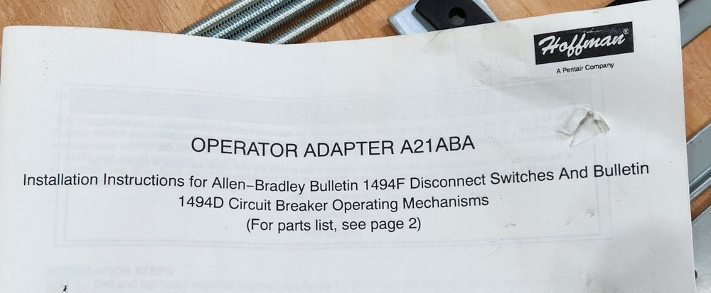Hoffman A21ABA Operator Adapter for Allen Bradley 1494F