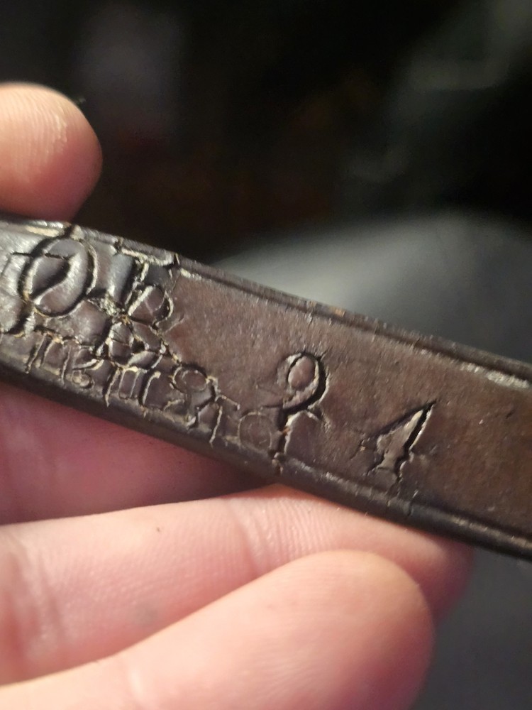 US Cavalry Link Strap Marked R.I.A 69 B