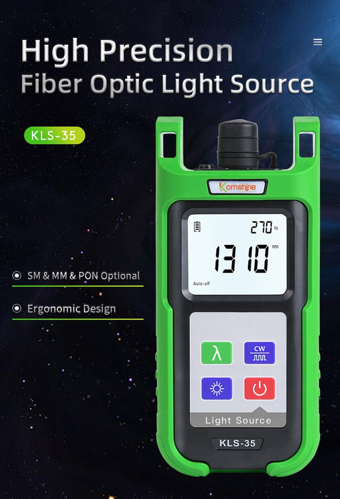 Reliable 1310/1550Nm Optical Fiber Light Source KLS-35-MS for Precise Testing