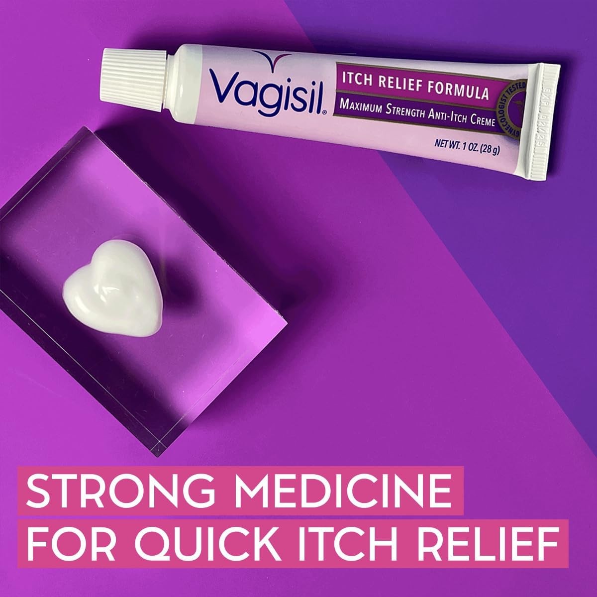 Vagisil Maximum Strength Feminine Anti-Itch Cream with Benzocaine for Women 1 oz