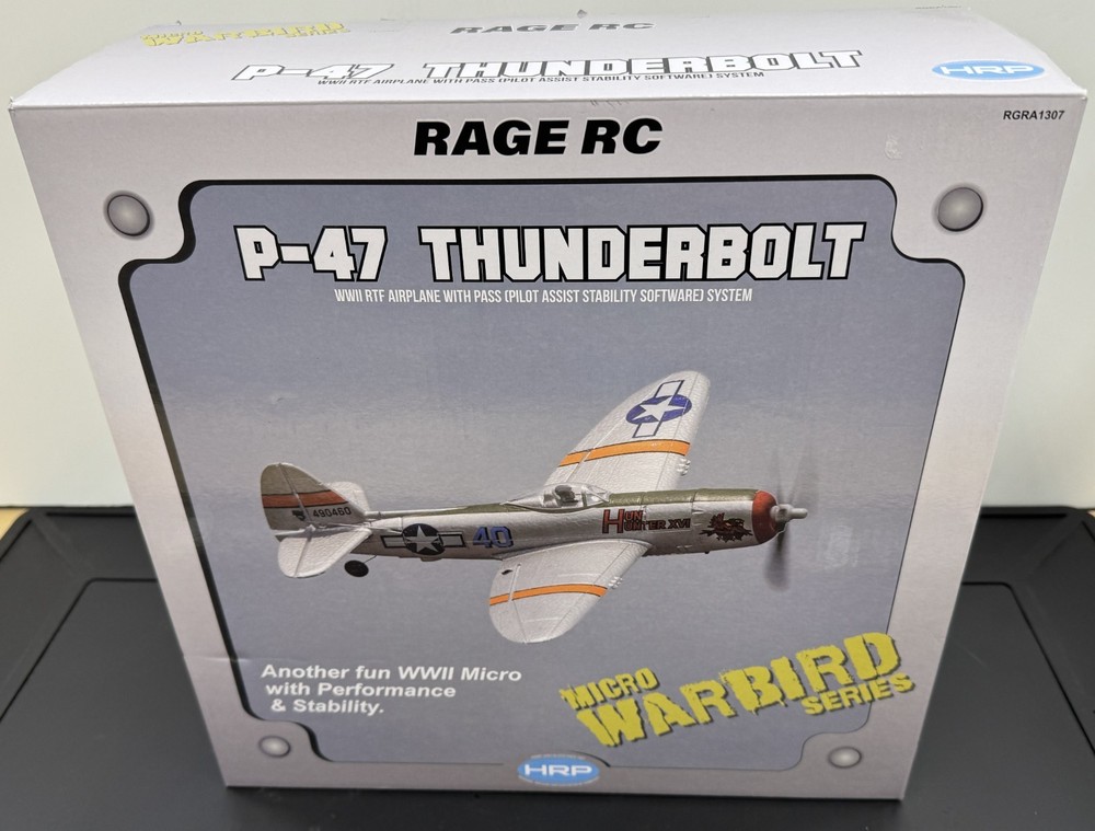 RGRA1307 P-47 Thunderbolt Micro RTF Airplane Open package, and Fixed