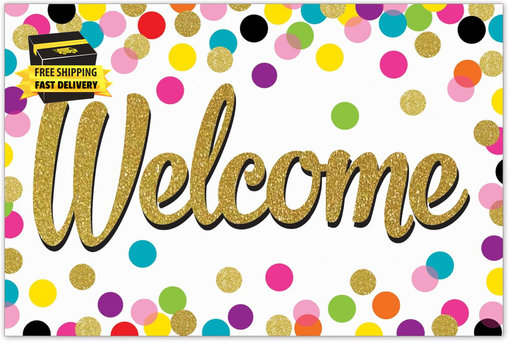 Confetti Welcome Postcards (8894) ⭐️⭐️⭐️⭐️⭐️