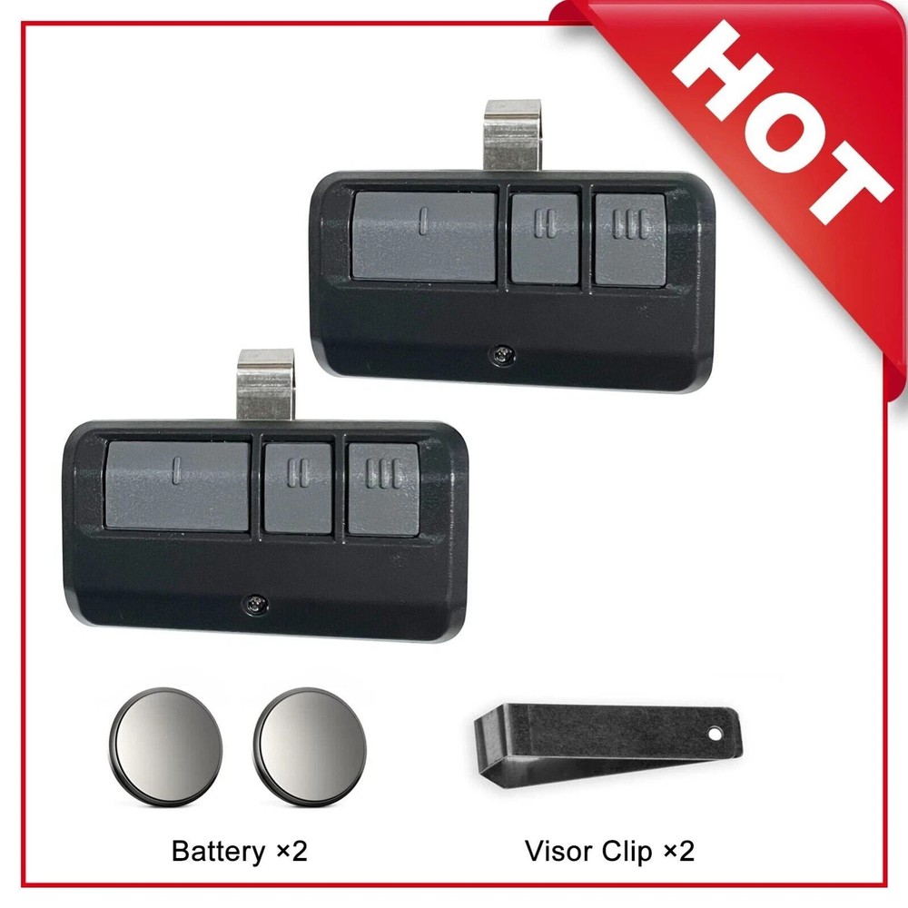 2PCS Remote for Liftmaster Chamberlain Security+,Security+ 2.0,Billion Code