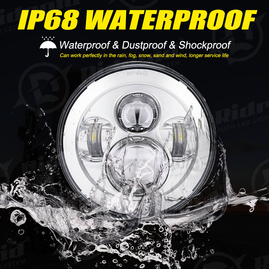 For Harley Davidson Heritage Softail Classic FLSTC LED Headlight &Passing Lights