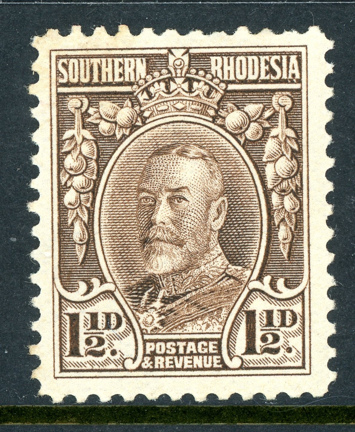Rhodesia 1932 British KGV 1½p Chocolate Perf 11½ SG #16cd Mint S841
