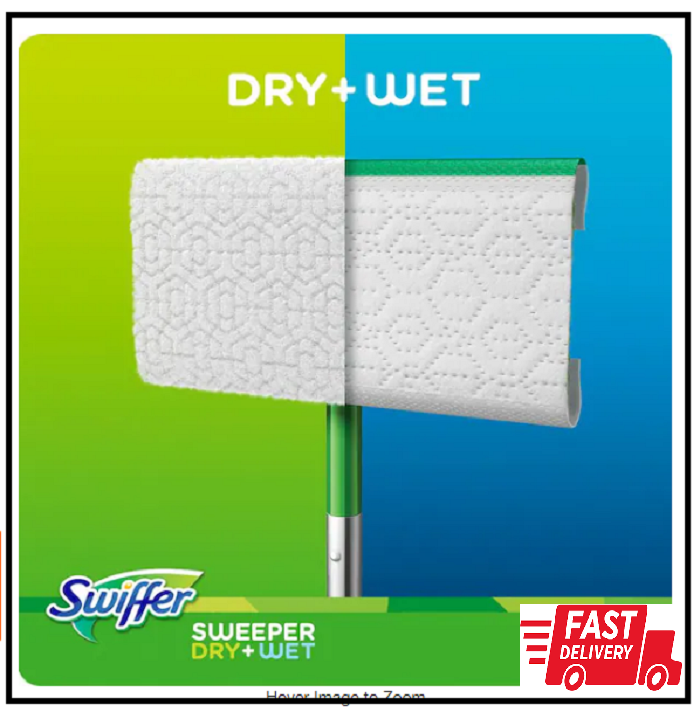 Swiffer Sweeper 2-in-1, Dry and Wet, Floor Cleaner Includes 1 Mop + 10 Refills