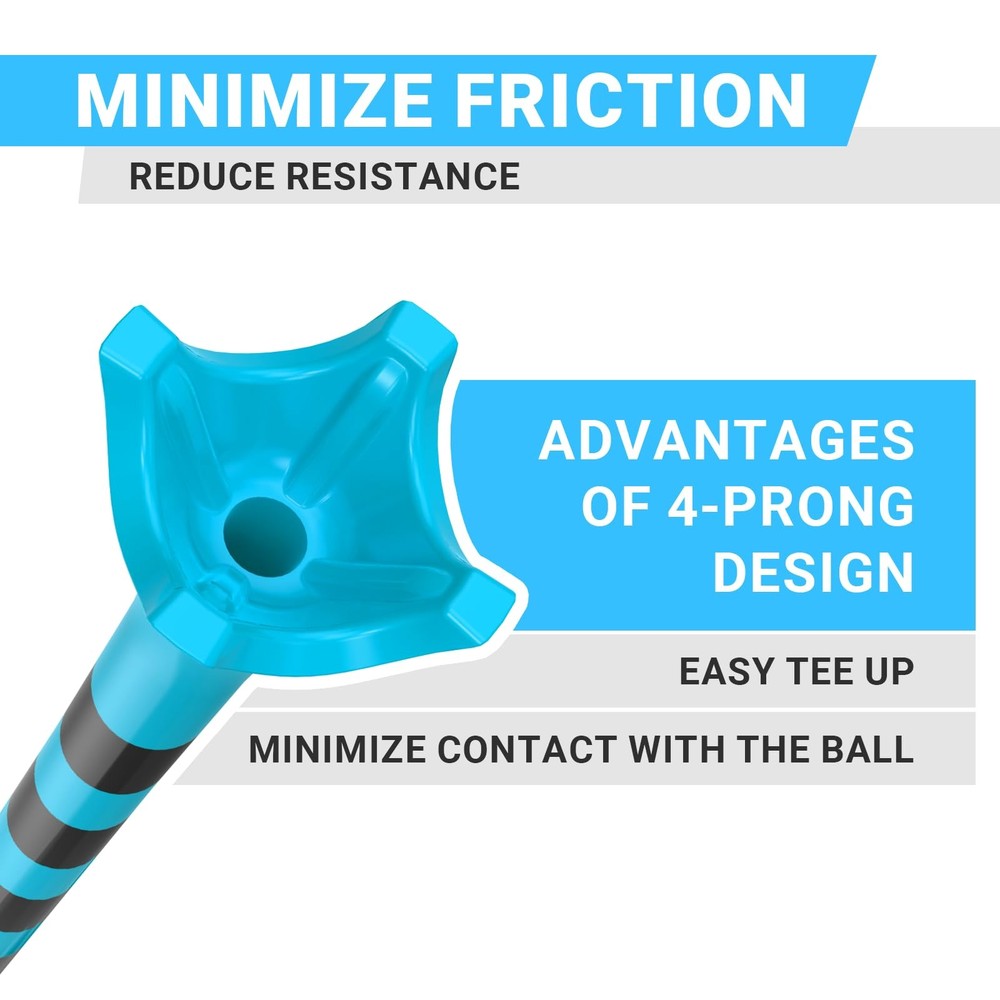 Full Choice100 Pack 31/4" Plastic Golf Tees, Enhanced Durability & Stability,...