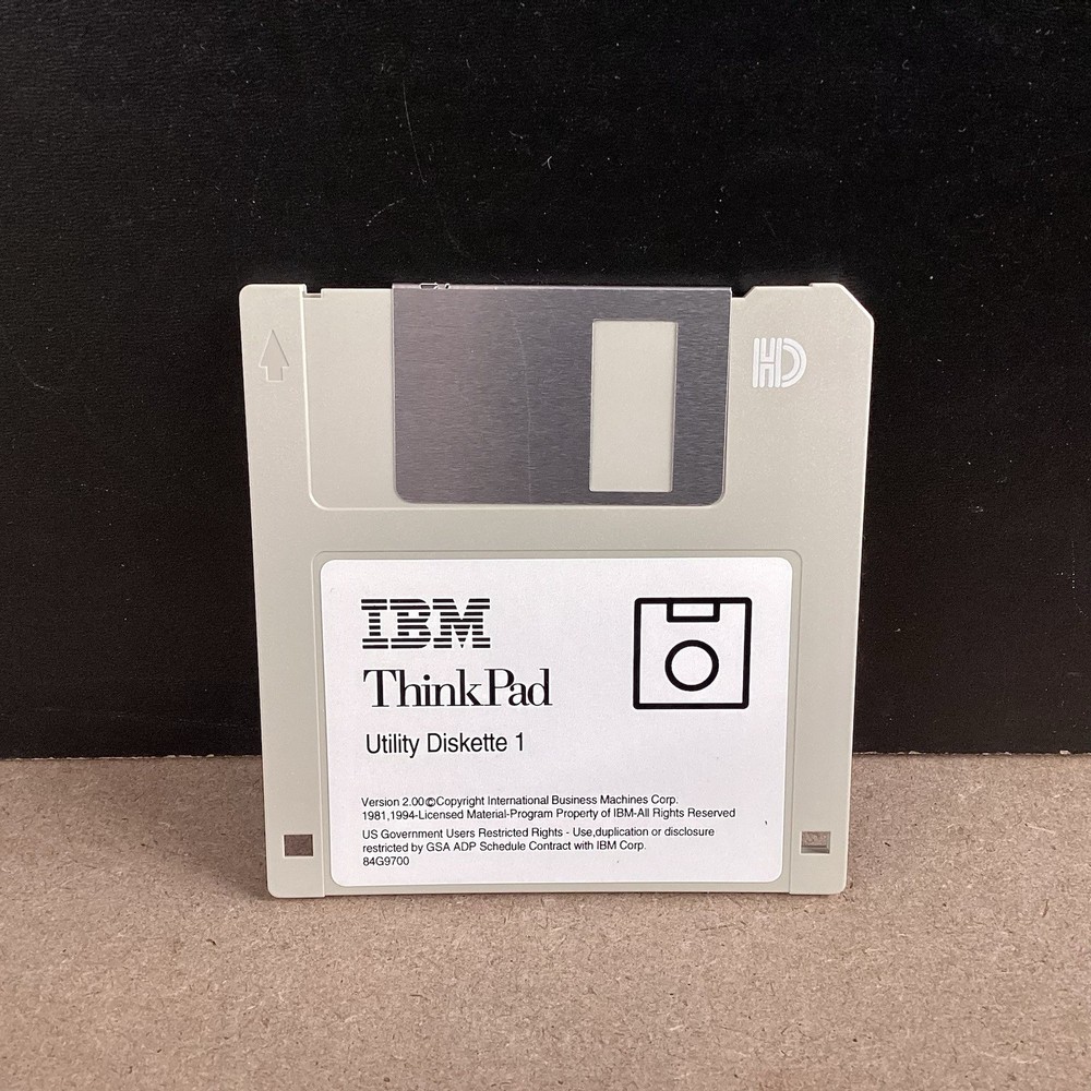 IBM Thinkpad Utility Diskette 1 Version 2.00 Floppy Disk