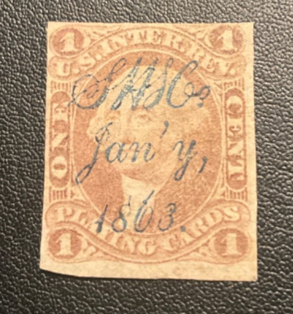Stamps US  Scott #R2a hinged