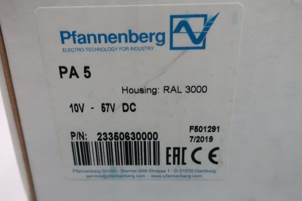 Pfannenberg PA5 Panel Mount Electronic Sounder 10-57v-dc