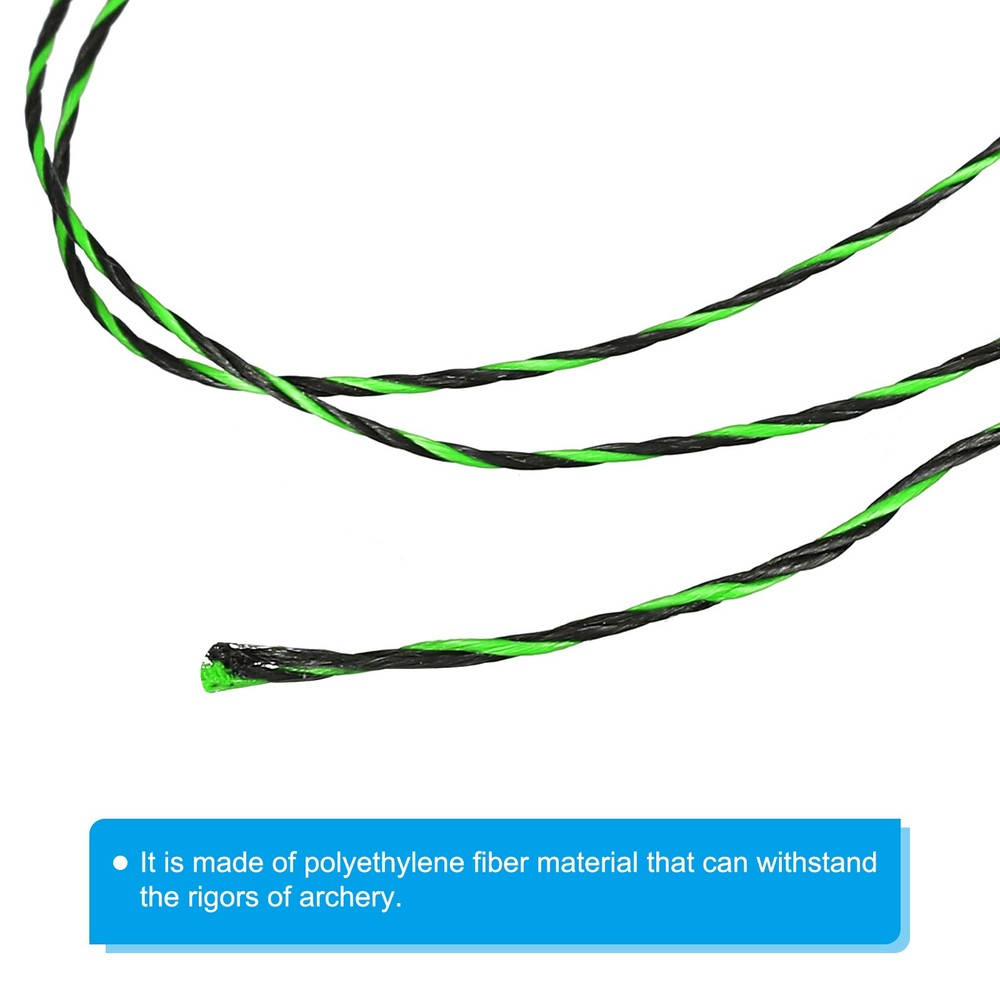 Archery Bow String Serving Thread 0.03 Inch Dia Bowstring Thread Green Black