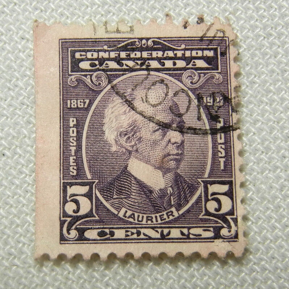 1927 Confederation Canada Postage Stamp - Laurier "1867 Confederation 1927"