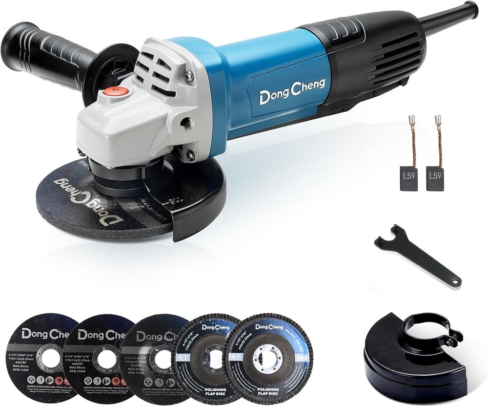 Versatile 800W Electric Angle Grinder - Includes Cutting Discs & Flap Discs