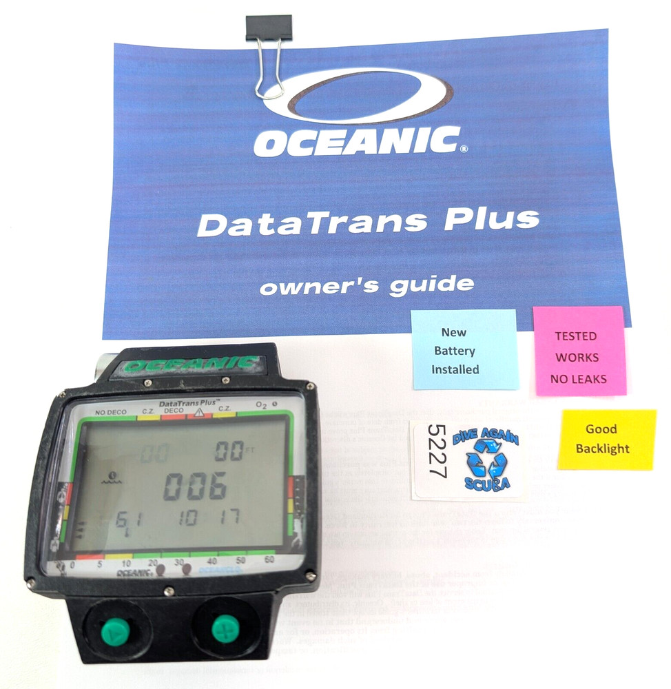 Oceanic DataTrans Plus Wireless Nitrox Hose Mount Scuba Dive Computer Data Trans