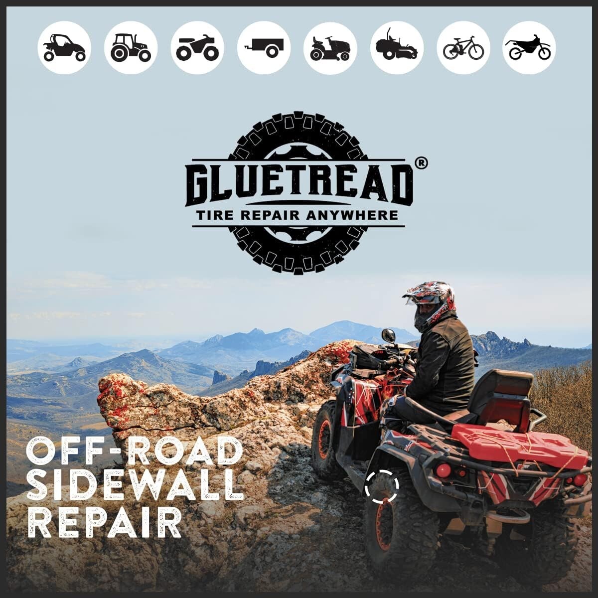 GlueTread ATV Tire Repair Kit | Complete Off-Road Tire Patch Kit