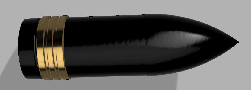 3D Printed M79 AP Shot 3Inch / 76mm Shell