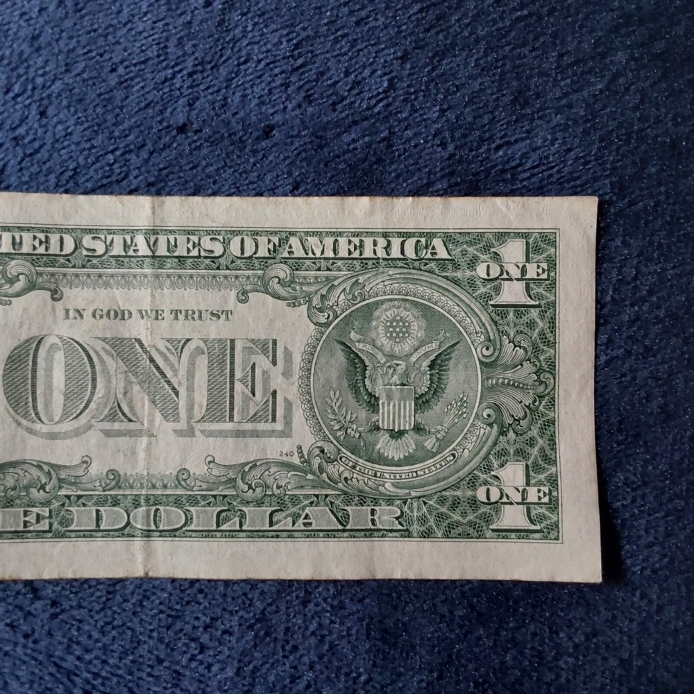 $1 Dollar Bill USD Miscut Errors- Misaligned Miscut 1988 Circulated Rare