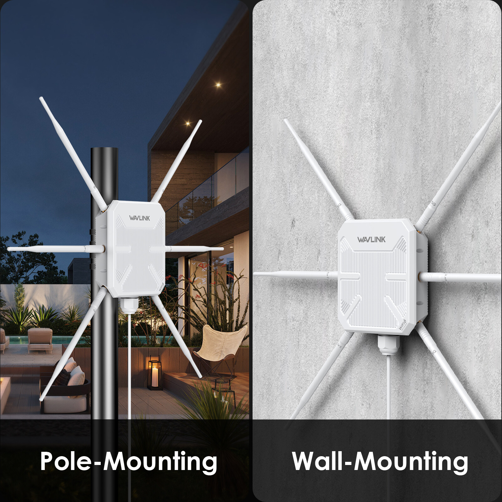 WiFi5/6 Outdoor Wireless Router Access Point Long Range Dual-Band Wi-Fi Extender