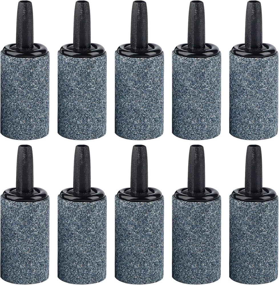 Mineral-Based 1 Inch Fish Tank Aerators – 10 Count Medium Bubble Diffusers
