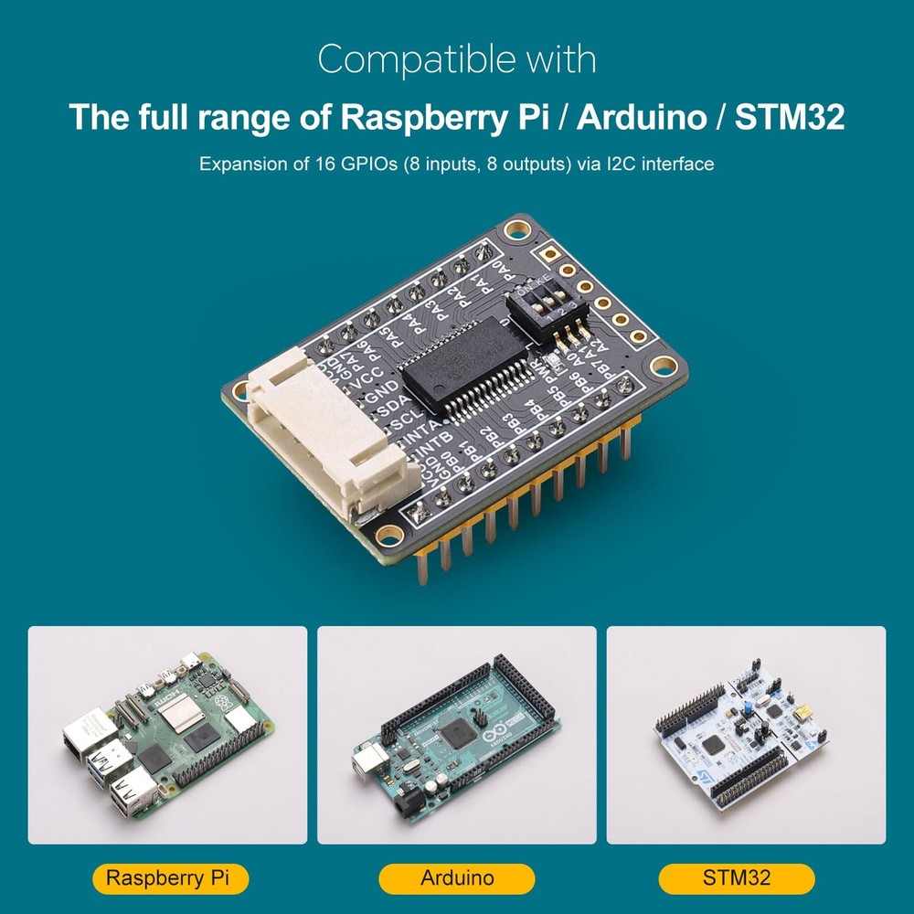 MCP23017 I/O Expander Module 16 GPIO Pins I2C Interface For Raspberry Pi STM