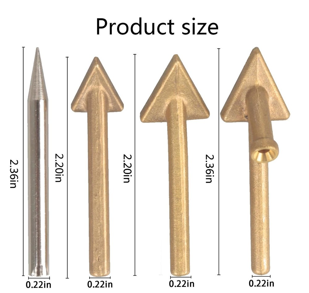 4PCS Plastic Welding Replacement Tips, Soldering Iron Gun Triangular...