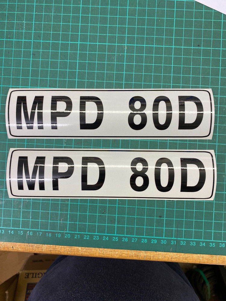 Vintage motorcycle number plates