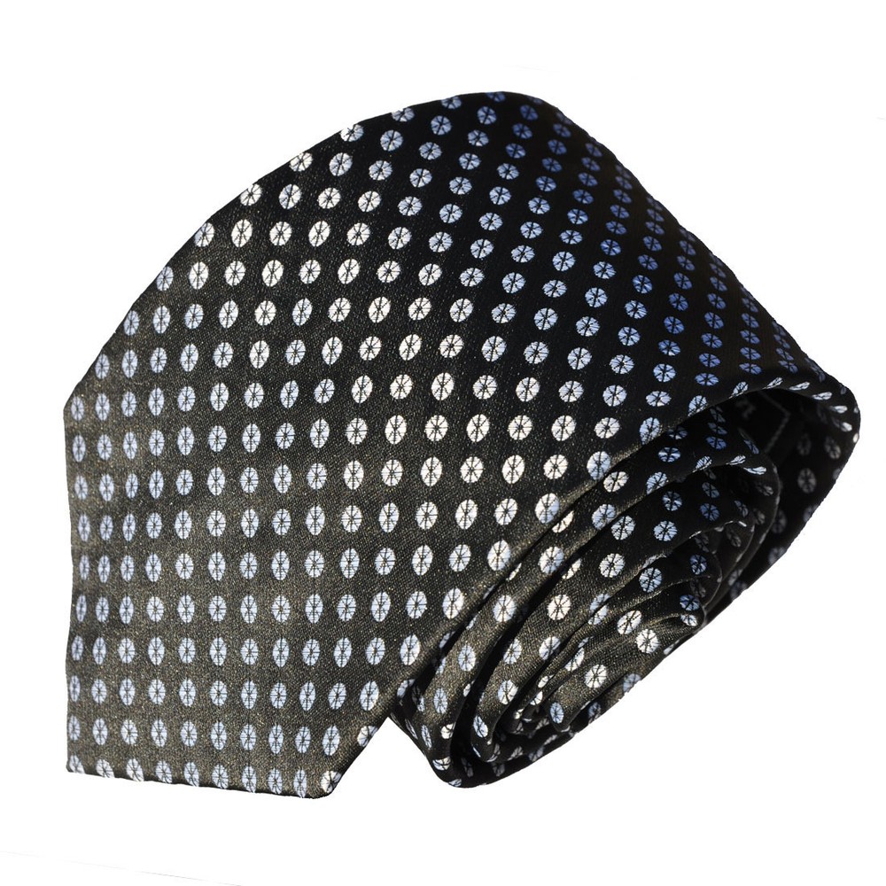Men's dark navy paisley patterned neck tie