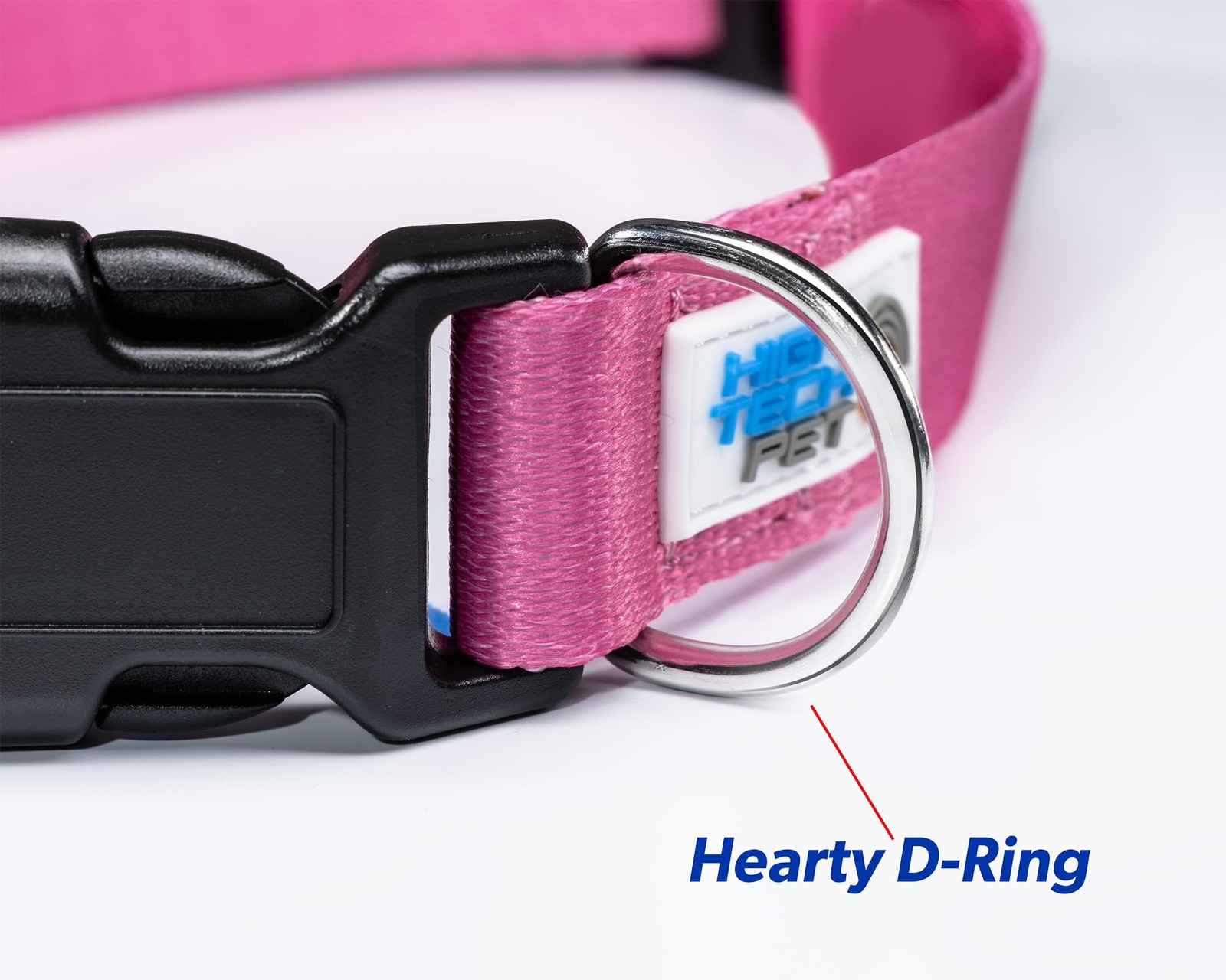 High Tech Pet MS-5 Collar with Deluxe Adjustable Strap (Pink, Large, Pink
