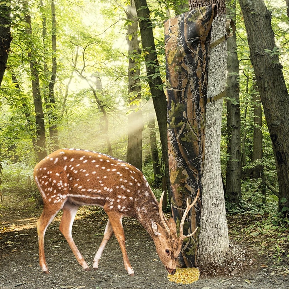 Adjustable 100 lb Tree Hugger Gravity Deer Feeder - Weatherproof Design