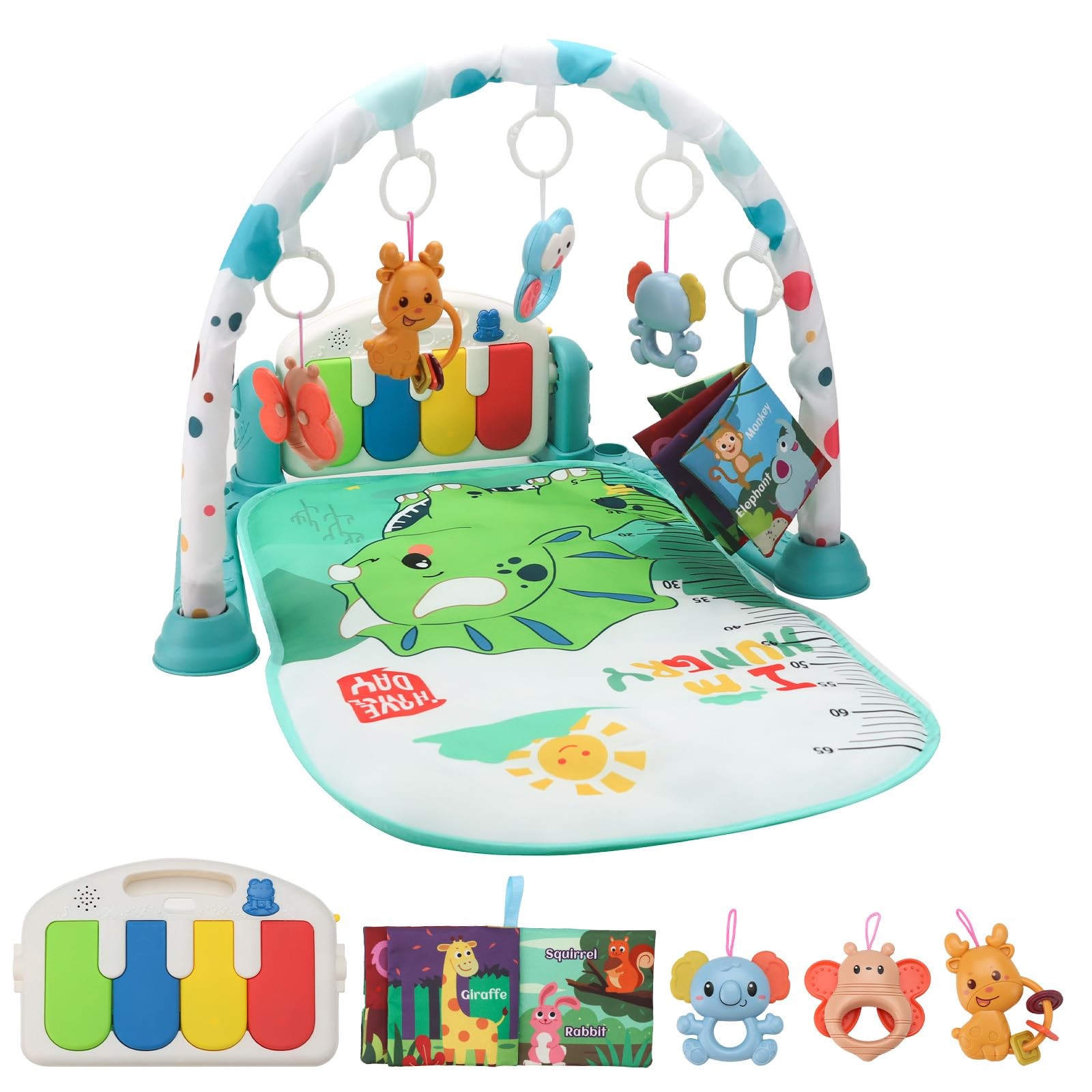 Baby Play Gym Mat, Play Activity Mat with Music and Lights, Piano Gym, Early ...
