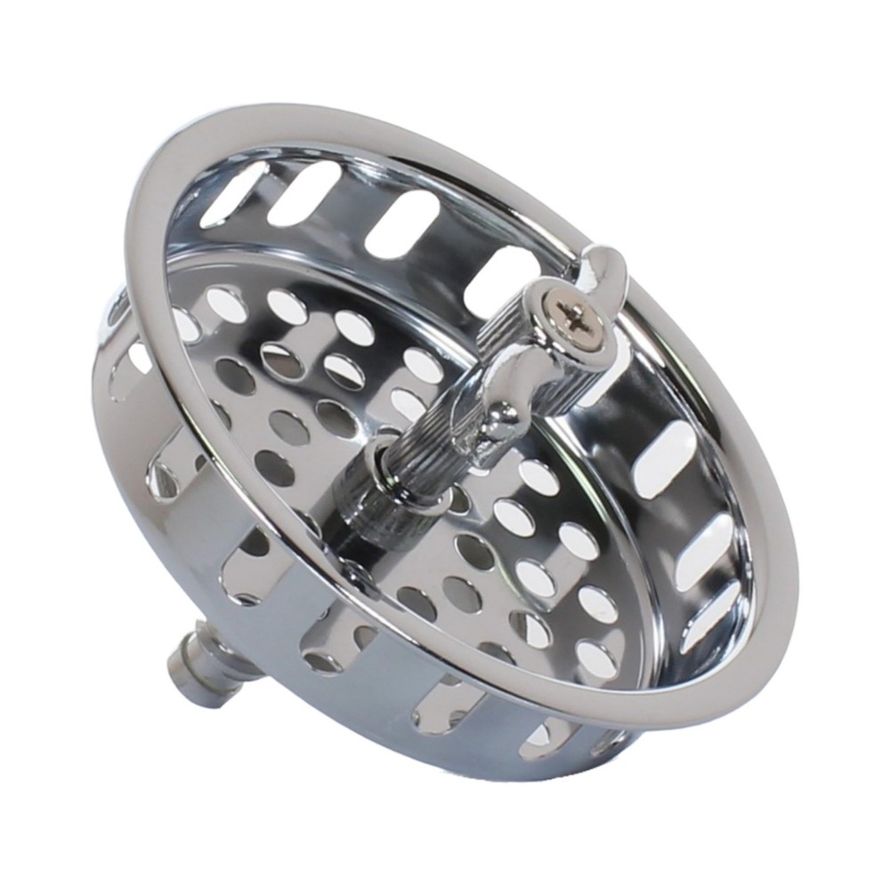 3.5"Sink Drain Assembly with Twist Lock Basket Strainer Solid Brass Polished