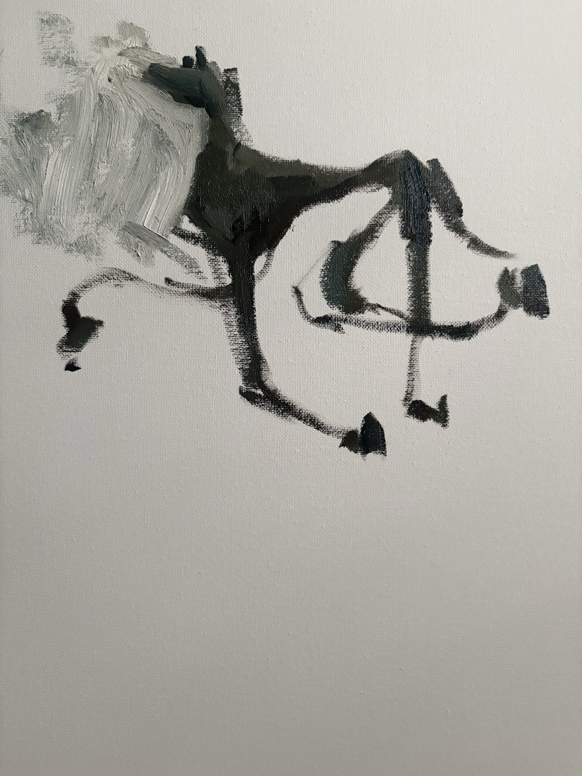 Gothic Western Horse Surrealism Oil Painting 16”x20” Canvas Original Signed