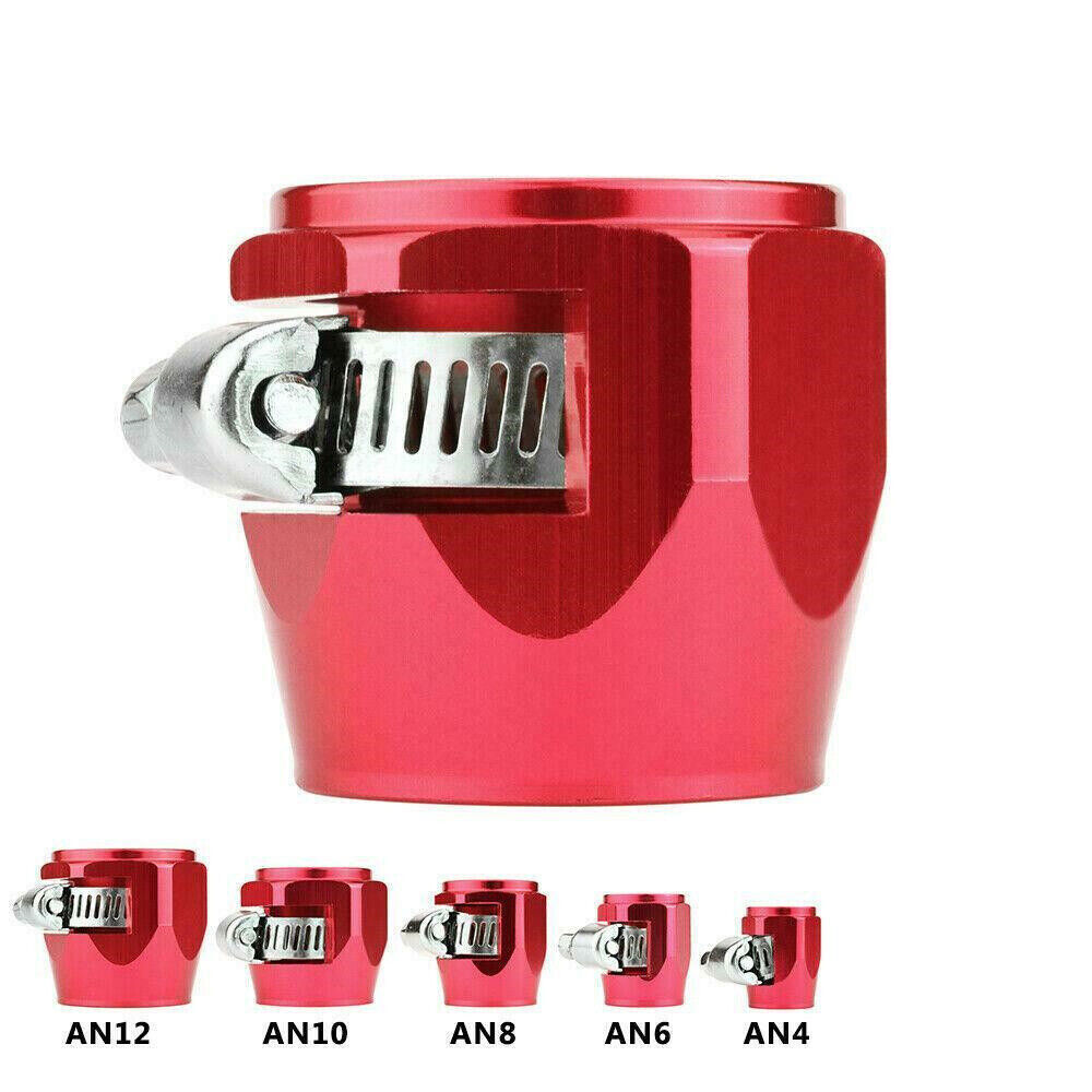 2/5/10pc 4/6/8/10/12AN Hex Hose Finisher Clamp Screw Band Hose End Cover Fitting