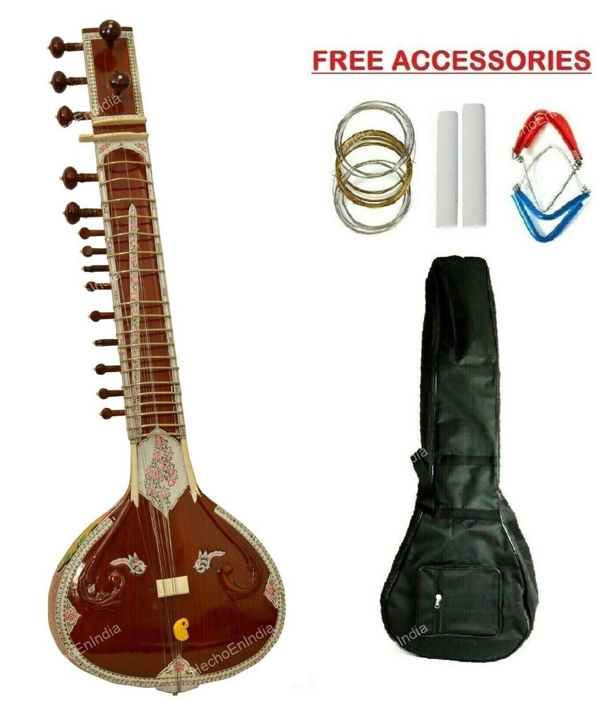 Instrument Hand Craved Work 7 Main String 9 Sympathetic String Acoustic Sitar