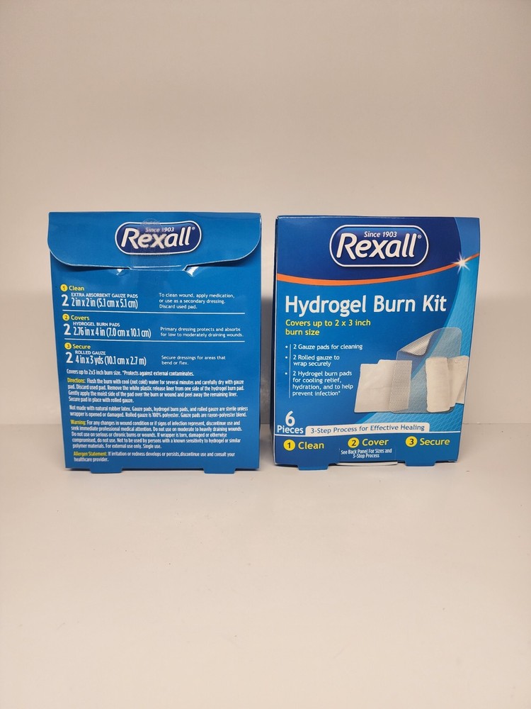 Rexall Hydrogel Burn Kit Compact for Home, Work, and Emergency Care