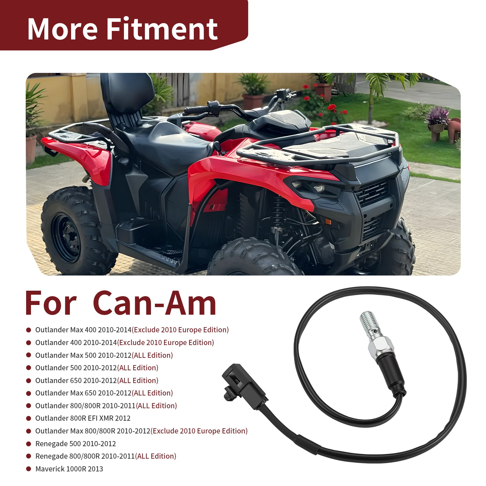 Brake Light Switch 705600798 For Can-Am Outlander 400 Max 400 2010-2013 2014