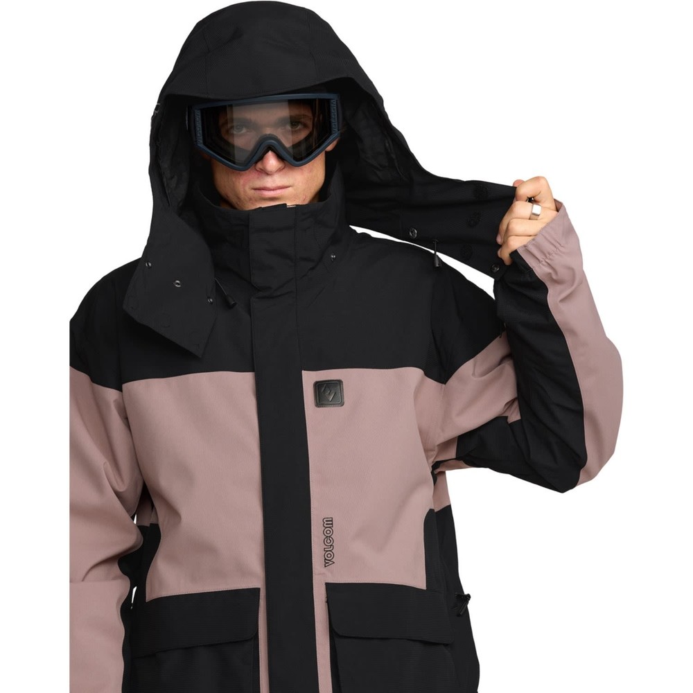 Volcom Kleveland Men's Winter Jacket, Mauve, Medium