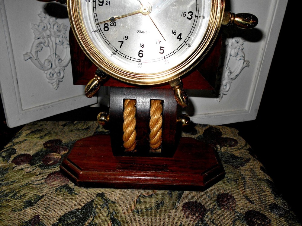 MARITIME, SOLID BRASS, SHIP'S TABLE TOP CLOCK