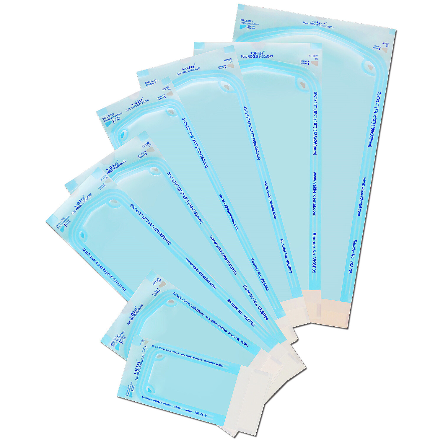 Self Sealing Sterilization Pouches Autoclave Pouch, Disposable Sterilizer Bags