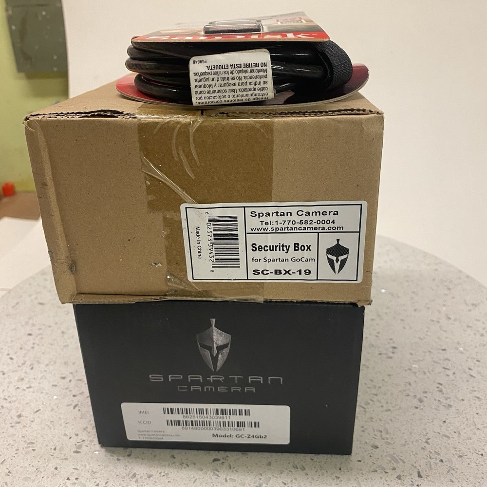 Spartan GoCam Game Camera Package Camera Lock Box Python Cable And SDCard