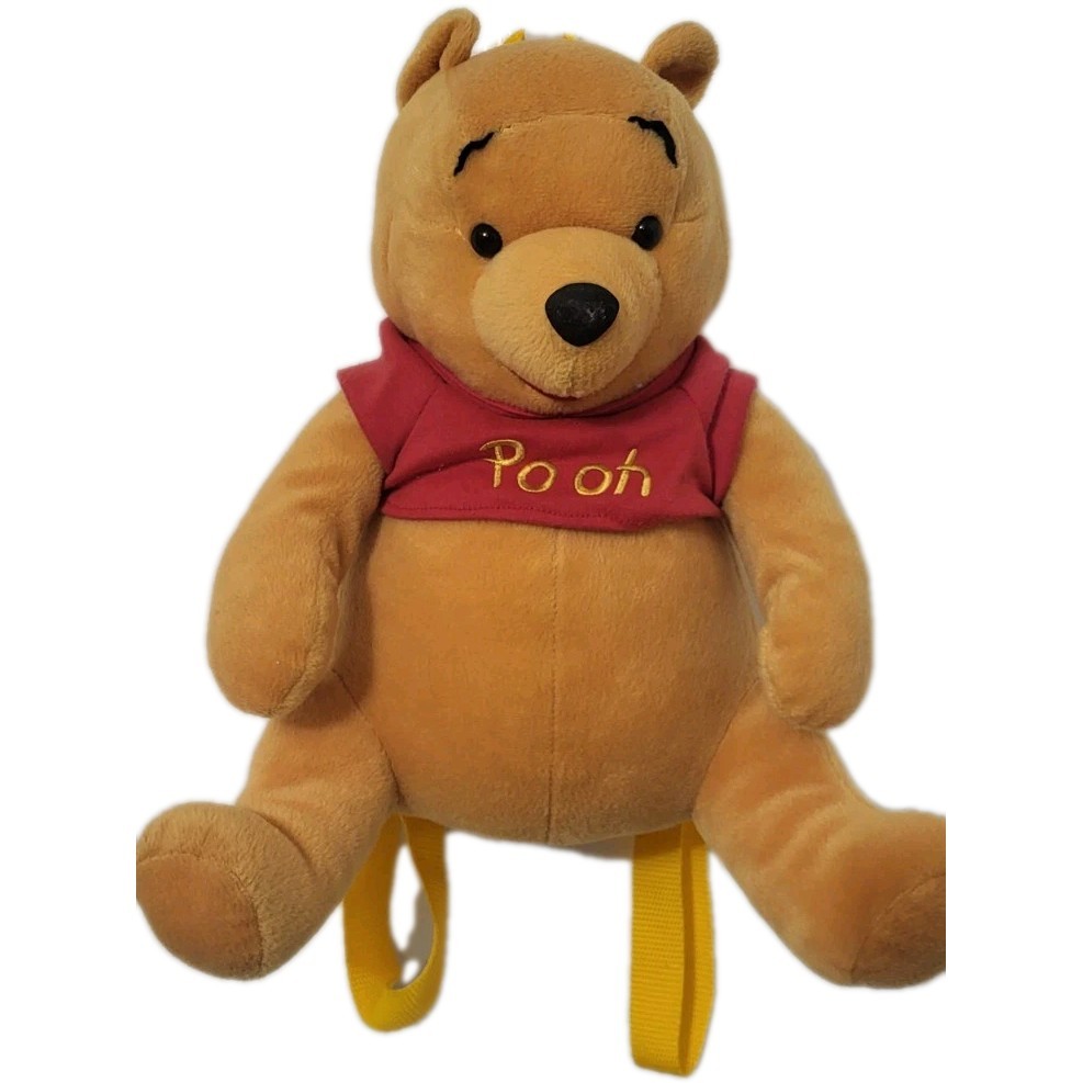 VTG Disney Winnie The Pooh Disney Plush Mini Backpack Toy 12" Zip Up Holder