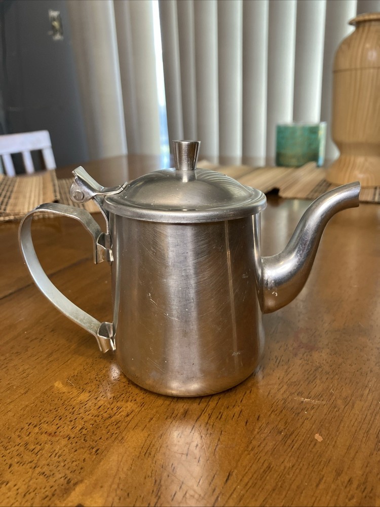 Vintage Silver Plated Syrup Pitcher Made In Japan