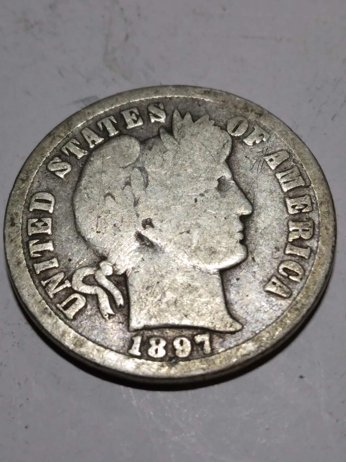 1897-O Barber Silver Dime Rare Key Date New Orleans FREE SHIPPING!