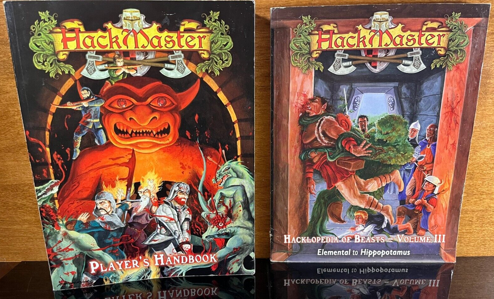Dungeons Dragons HACKMASTER Player's Handbook Hacklopedia Kenzer Lot Hack Master