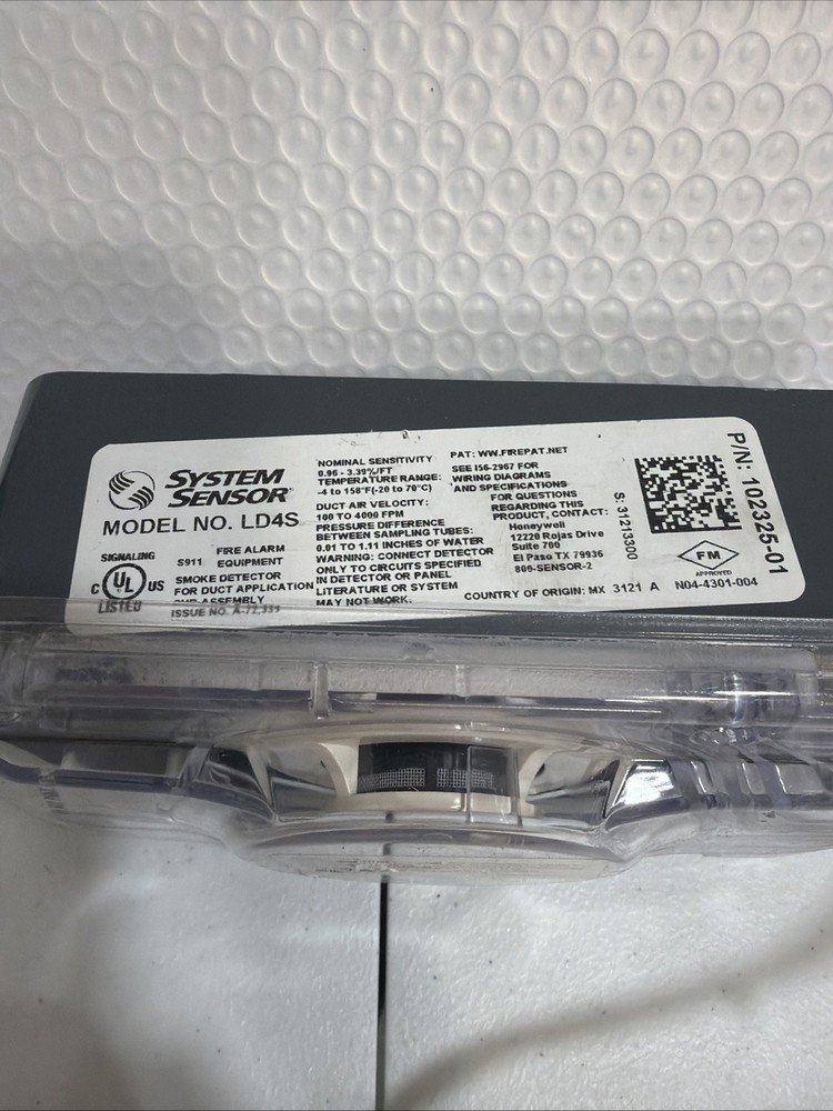 System Sensor LD4S Duct Smoke Detector