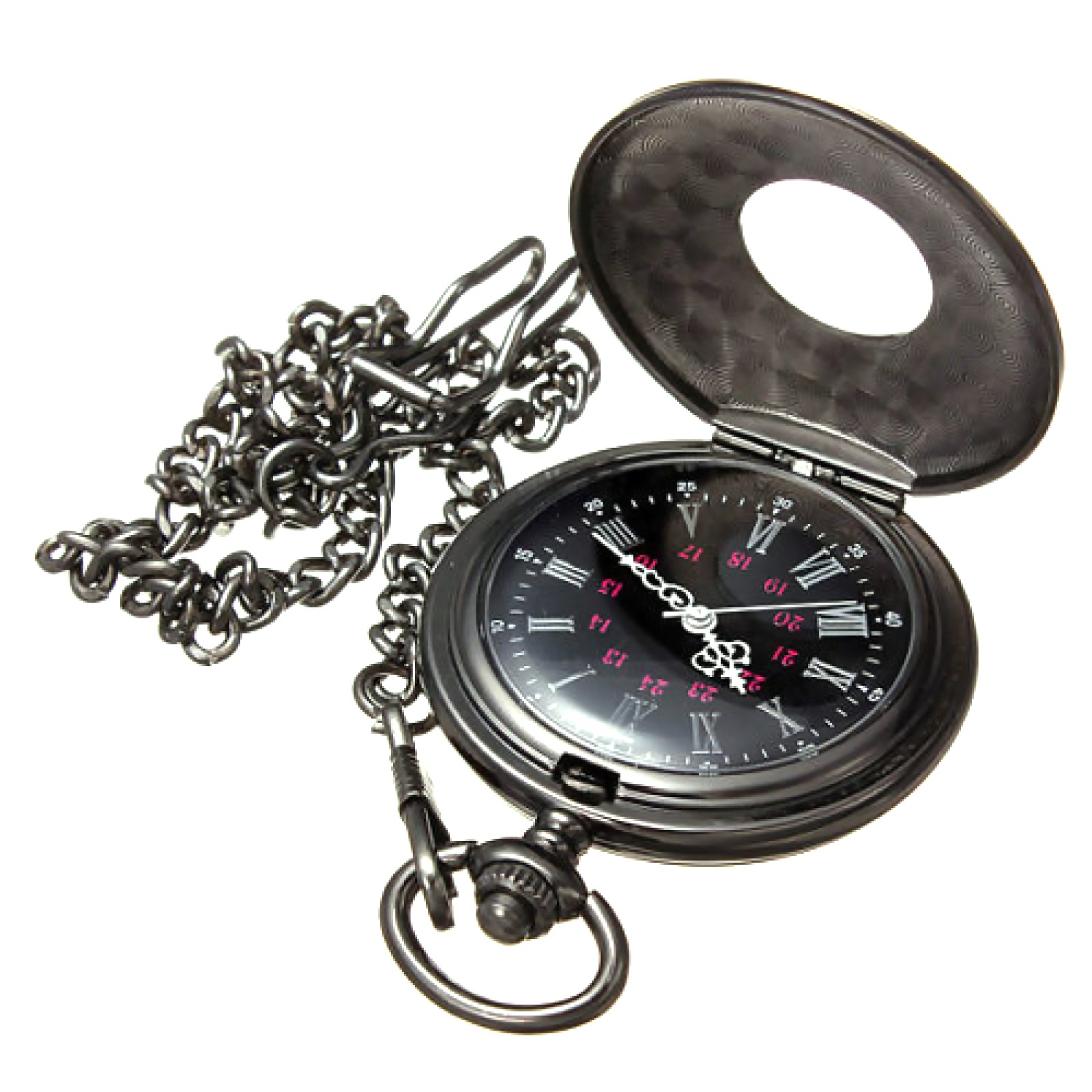Retro Steampunk Pocket Watch Vintage Quartz Pendant Necklace Chain Gift