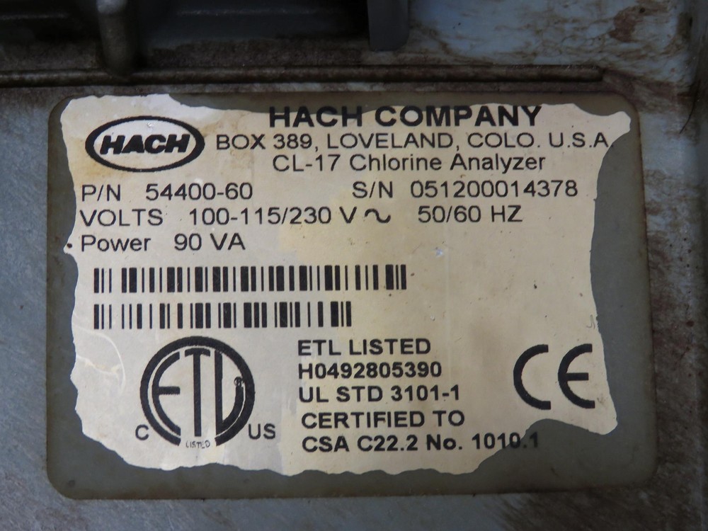 Hach CL17 Chlorine Analyzer