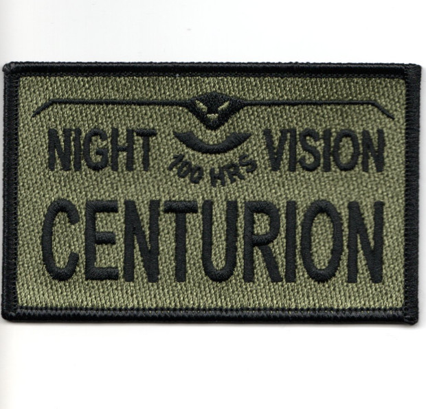4" NAVY E2C 100 HOURS NVG EMBROIDERED PATCH